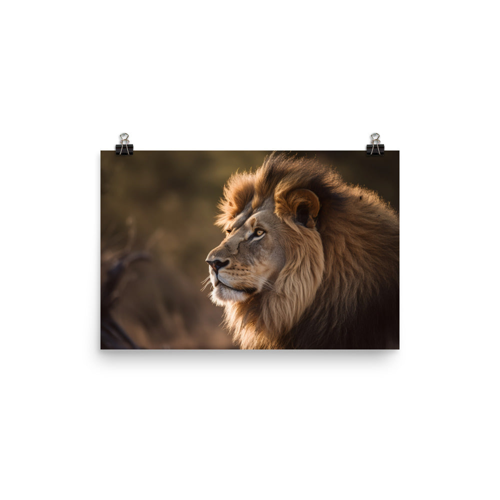 Majestic Lion King photo paper poster - Posterfy.AI