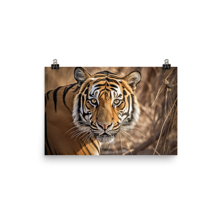 Majestic Bengal Tiger in the Wild photo paper poster - Posterfy.AI