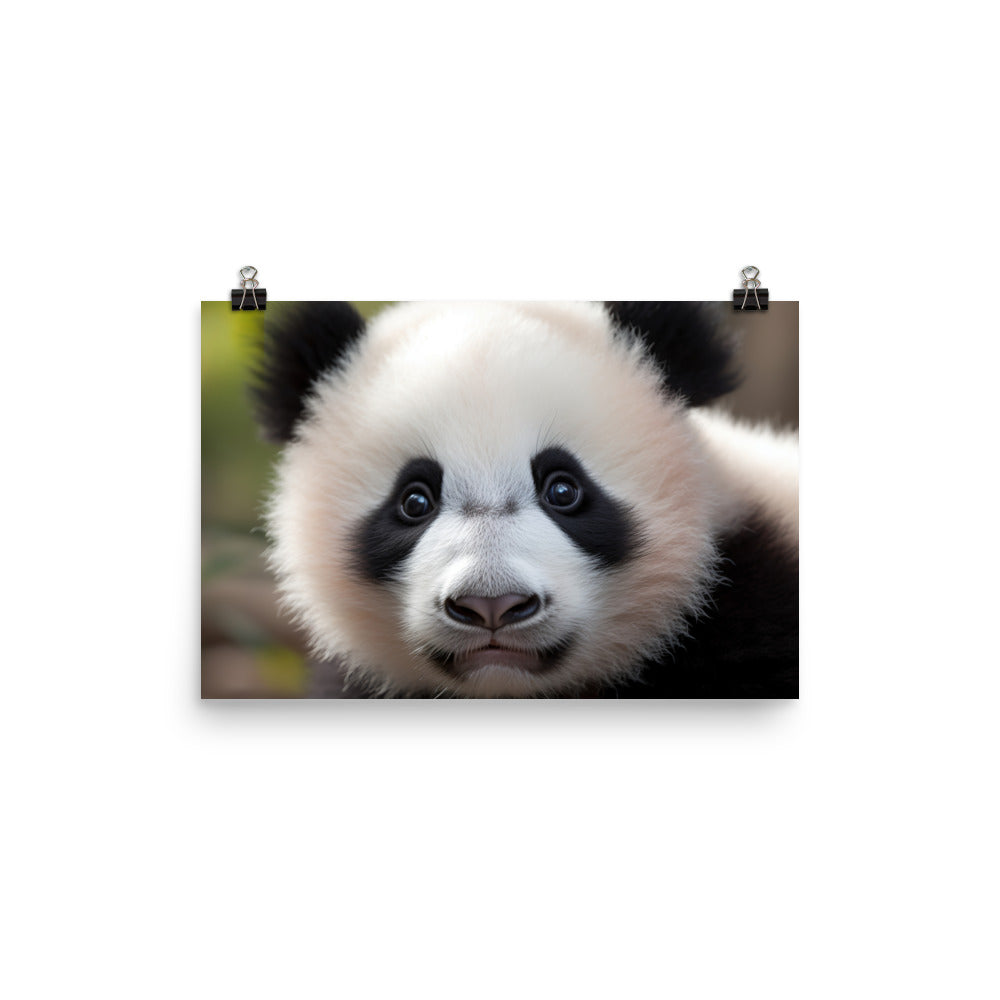 Adorable Panda Cub photo paper poster - Posterfy.AI