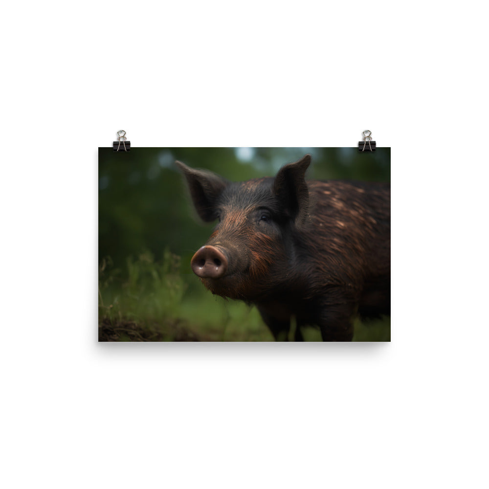 Berkshire Pig Beauty photo paper poster - Posterfy.AI