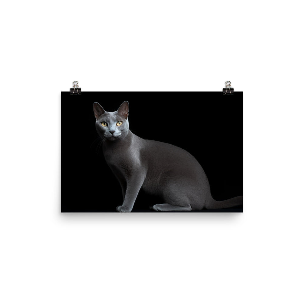 Russian Blue Elegance photo paper poster - Posterfy.AI