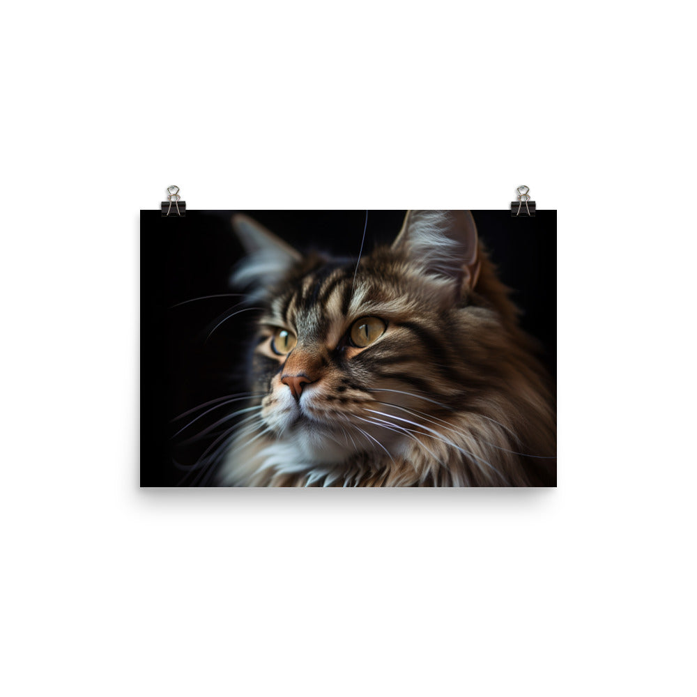 The majestic beauty of a Maine Coon photo paper poster - Posterfy.AI