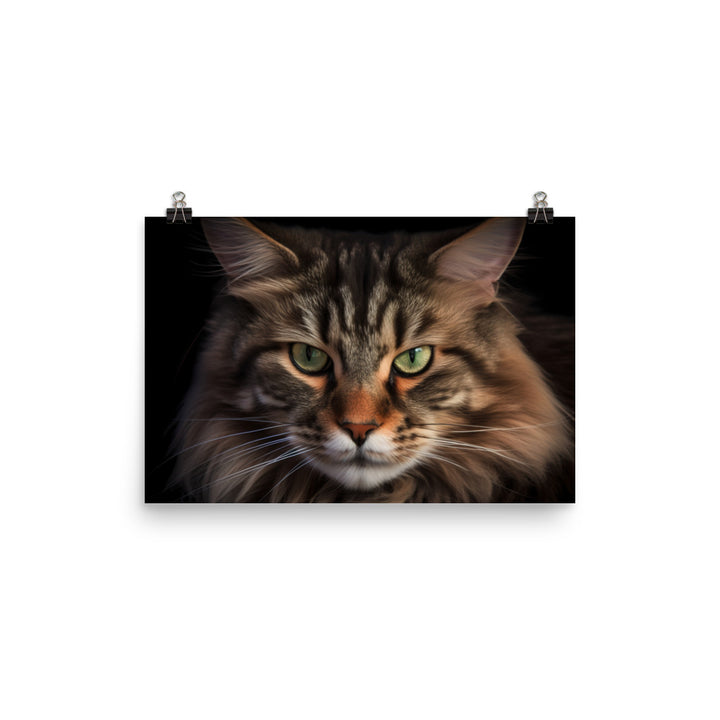 The majestic beauty of a Maine Coon photo paper poster - Posterfy.AI