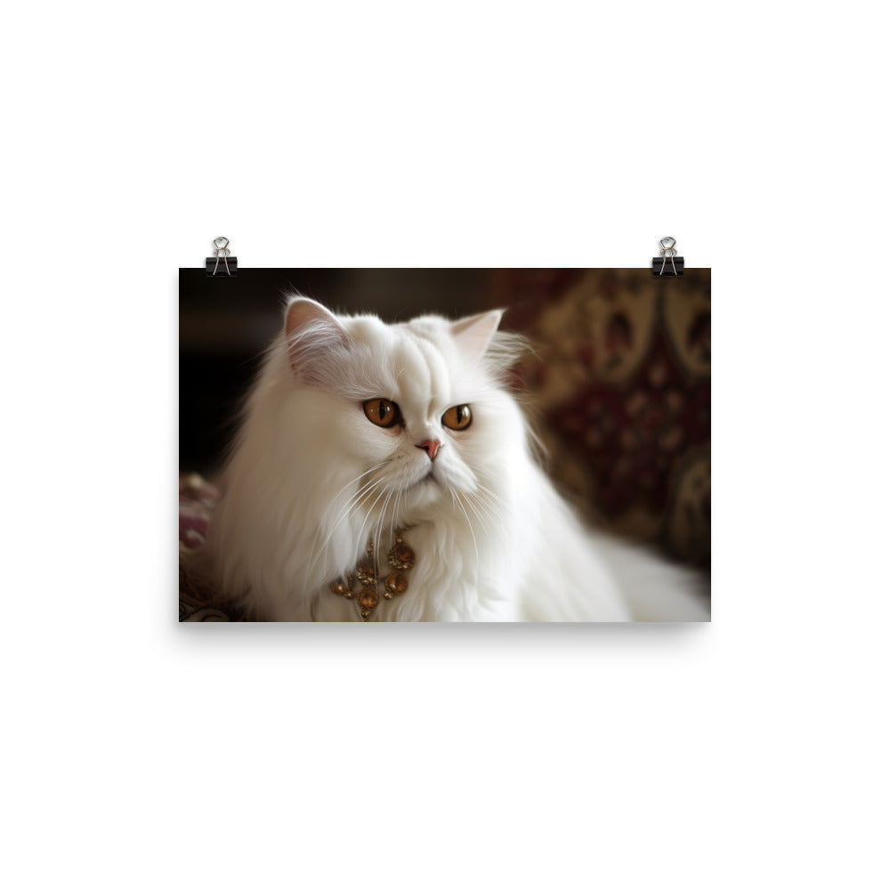 Elegant Persian Queen photo paper poster - Posterfy.AI