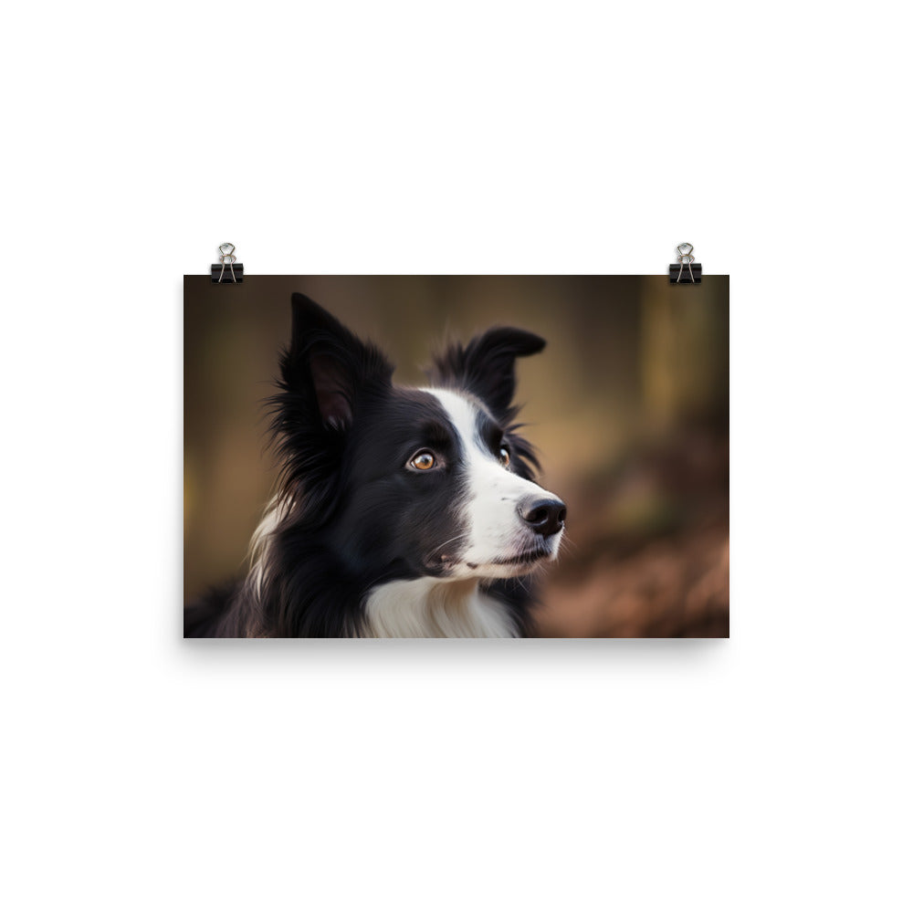 Majestic Border Collie Portrait photo paper poster - Posterfy.AI