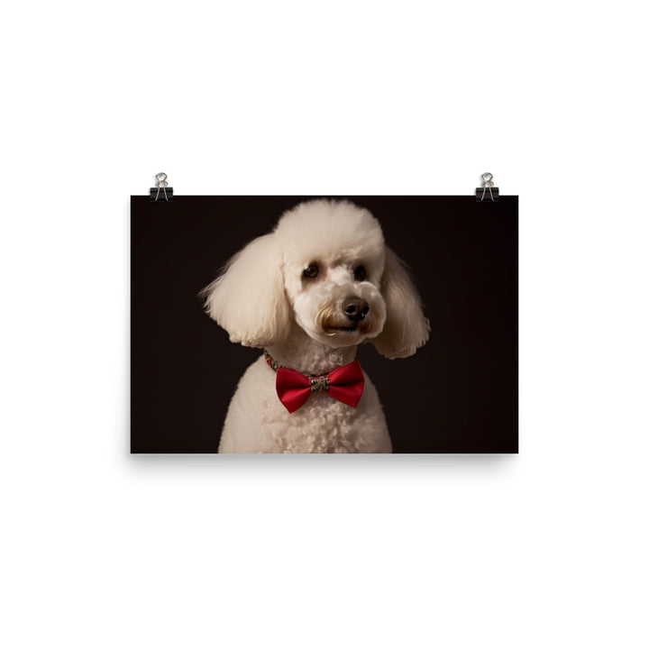 Poodle in a Bowtie photo paper poster - Posterfy.AI