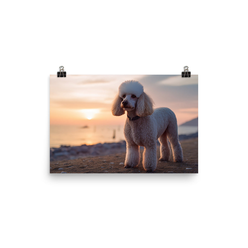 Poodle by the Seaside photo paper poster - Posterfy.AI