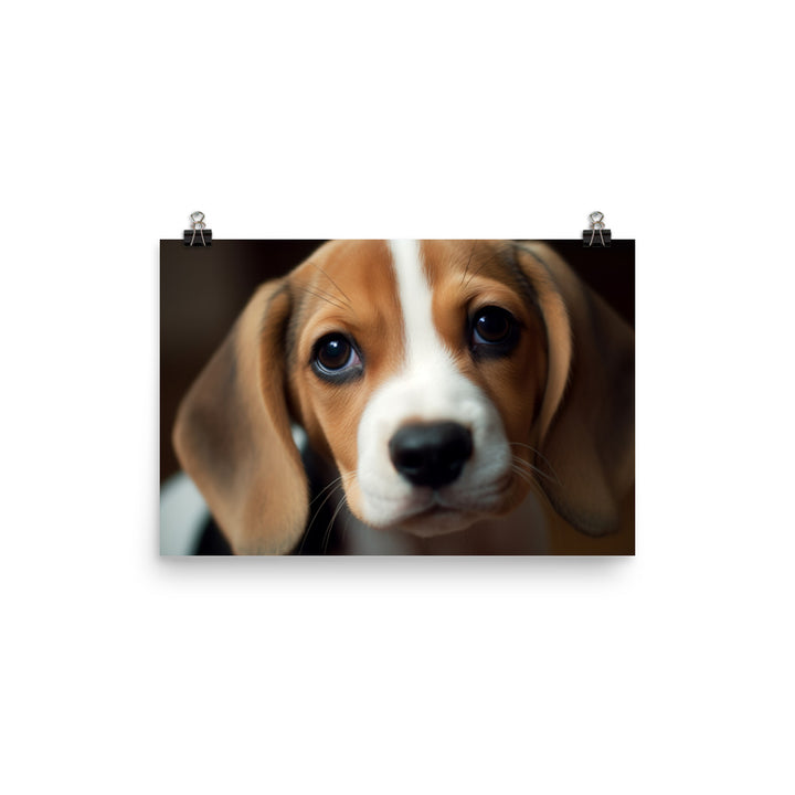 Adorable Beagle posing for the camera photo paper poster - Posterfy.AI