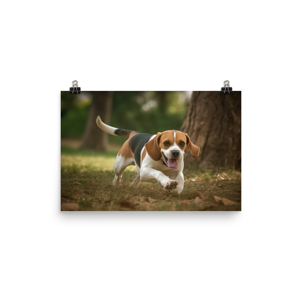 A day in the park with my Beagle photo paper poster - Posterfy.AI