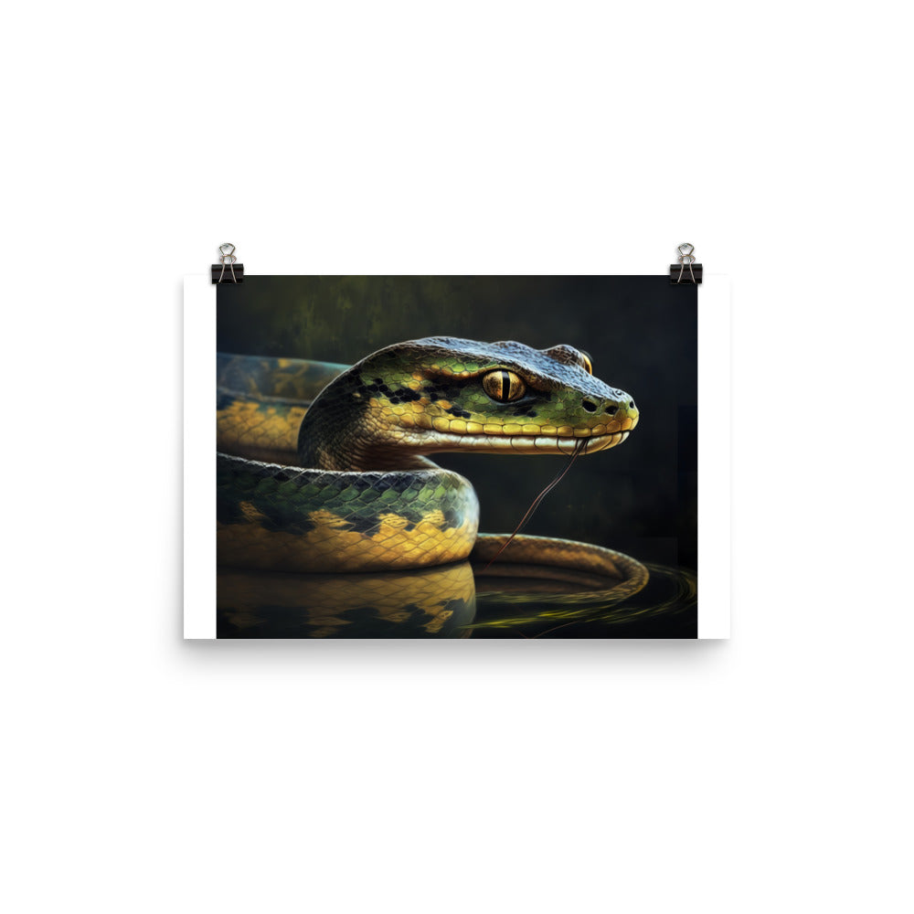 Snake oil painting photo paper poster - Posterfy.AI