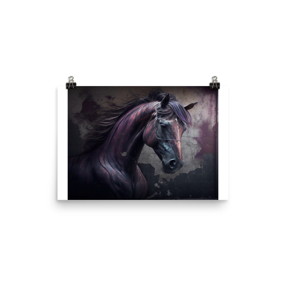 Horse in graffiti art photo paper poster - Posterfy.AI