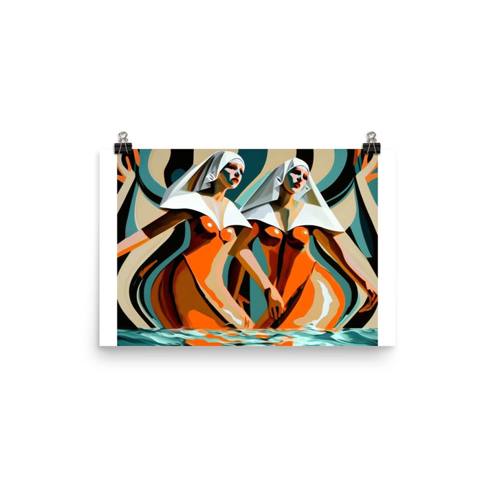 Nuns dancing in Swimsuit photo paper poster - Posterfy.AI
