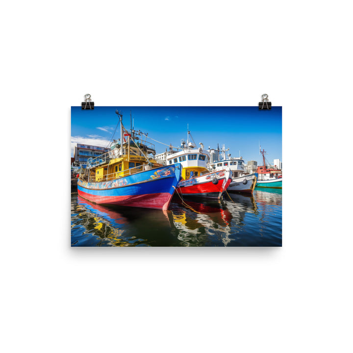 Experience Cape Towns Vibrant Waterfront photo paper poster - Posterfy.AI