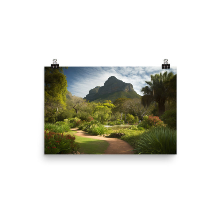 Capture the Serenity of Kirstenbosch Botanical Garden photo paper poster - Posterfy.AI