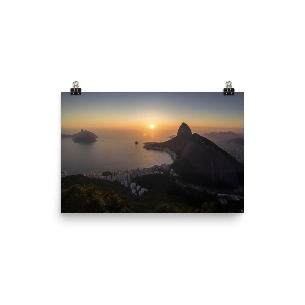 Sunrise at Sugarloaf Mountain photo paper poster - Posterfy.AI