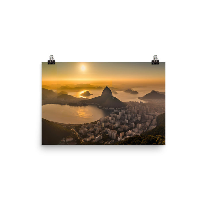 Sunrise at Sugarloaf Mountain photo paper poster - Posterfy.AI
