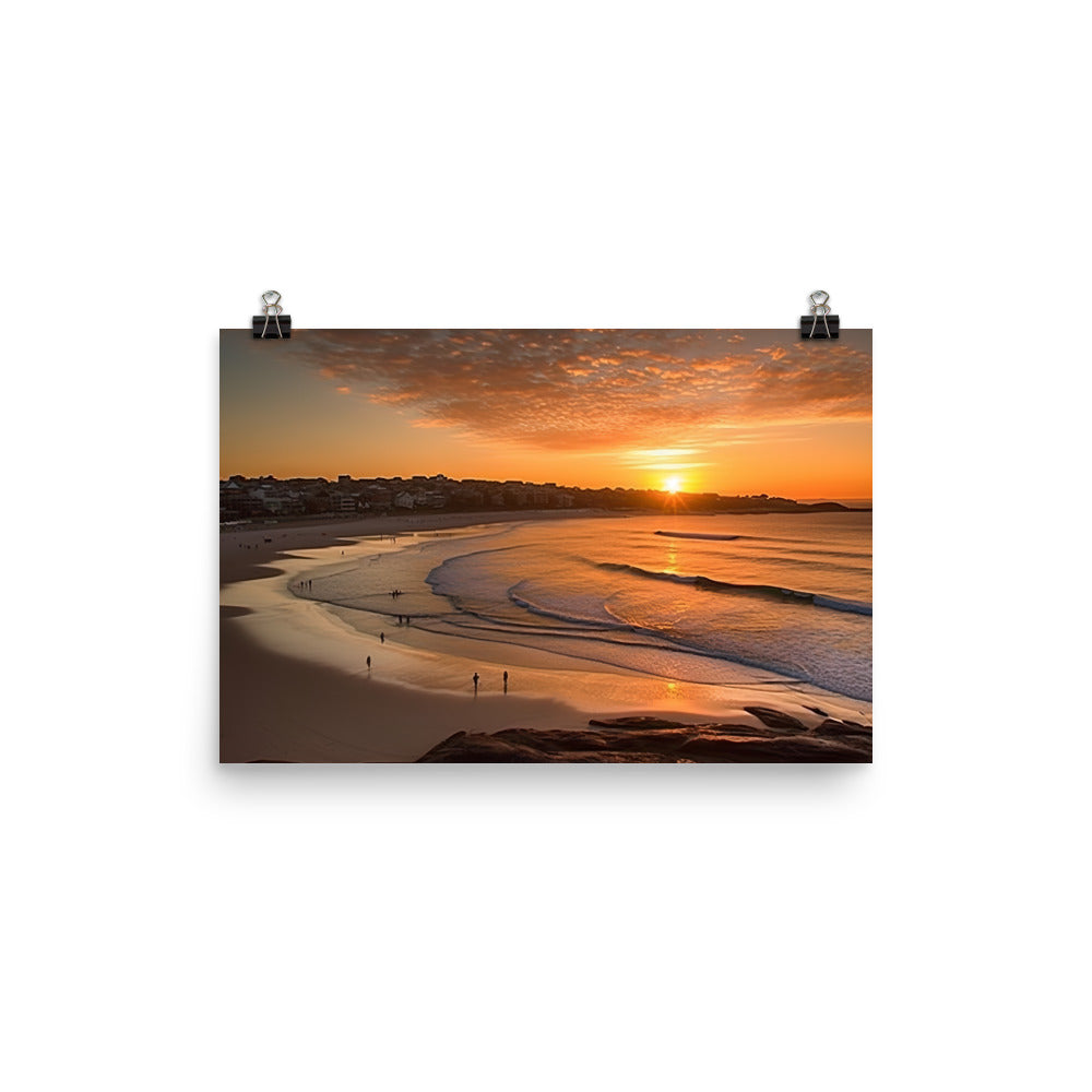 Bondi Beach Sunrise photo paper poster - Posterfy.AI