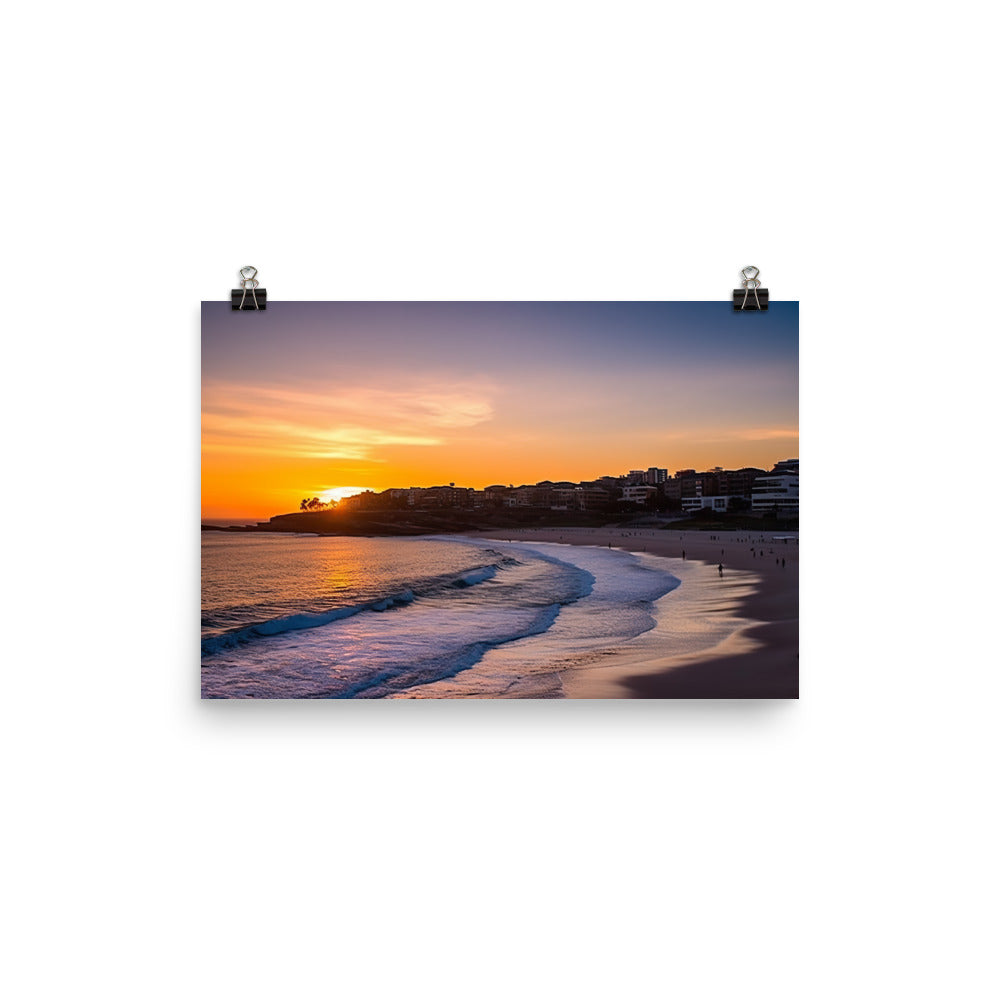 Bondi Beach Sunrise photo paper poster - Posterfy.AI