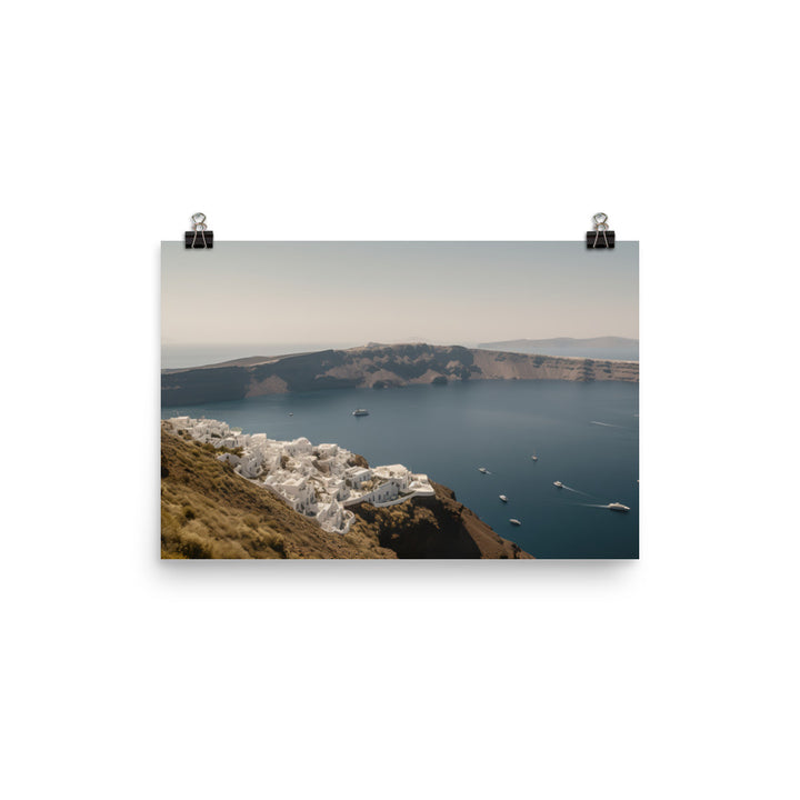 Santorini Serenity photo paper poster - Posterfy.AI