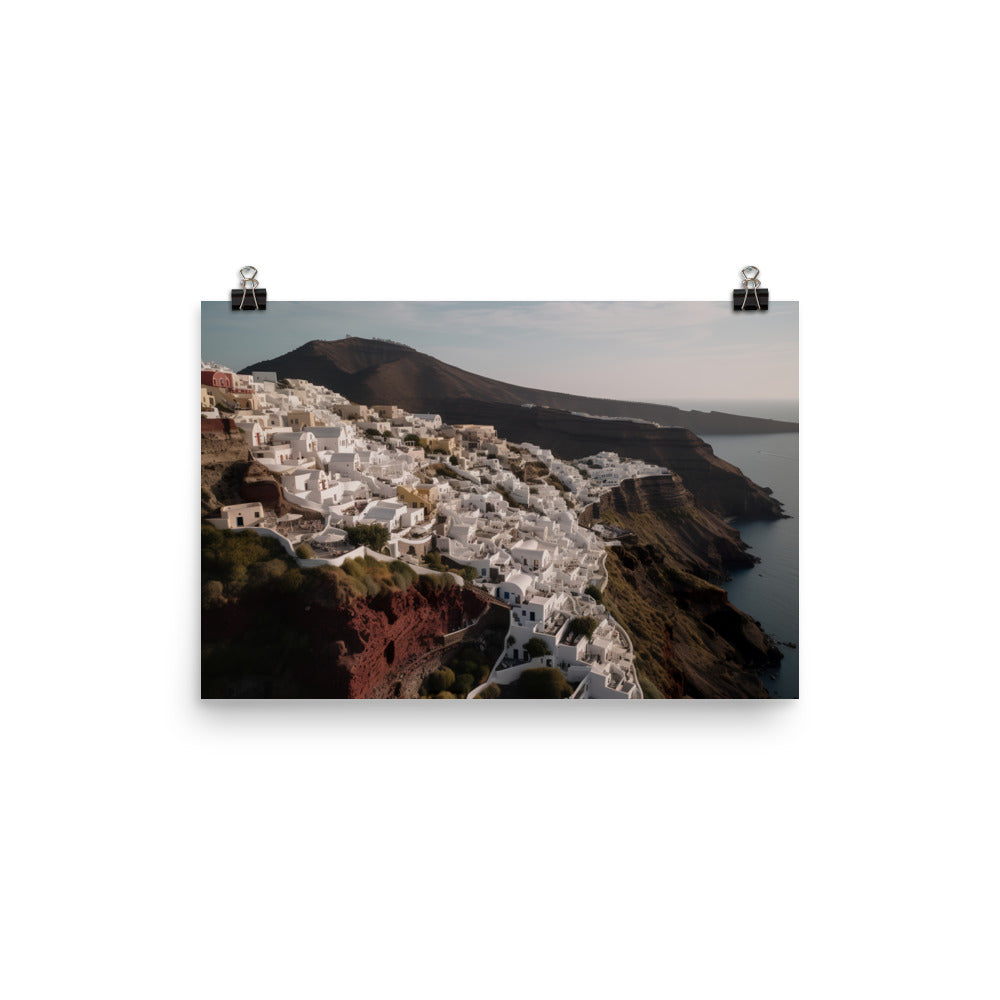 Santorini Adventure photo paper poster - Posterfy.AI