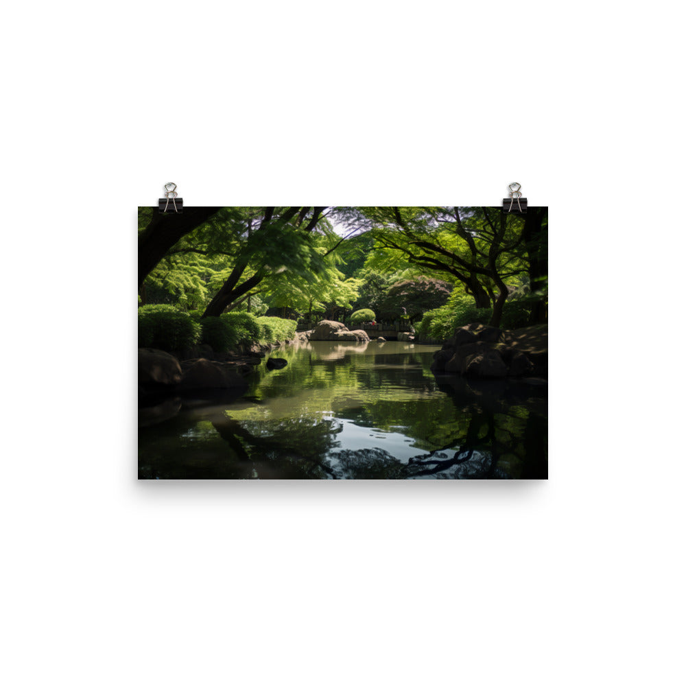 The Tranquil Side of Tokyo photo paper poster - Posterfy.AI