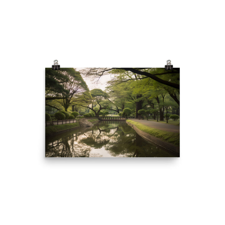 The Tranquil Side of Tokyo photo paper poster - Posterfy.AI