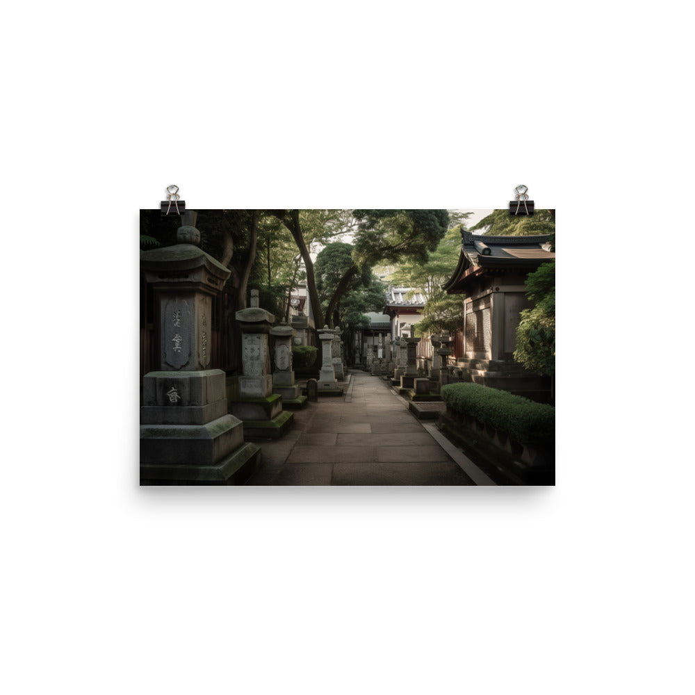 The Tranquil Side of Tokyo photo paper poster - Posterfy.AI