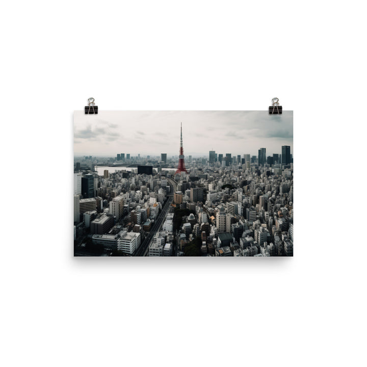 Tokyos Skyline photo paper poster - Posterfy.AI