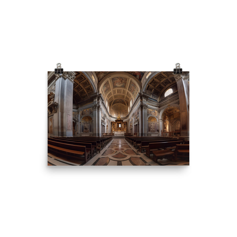 Romes Beautiful Churches photo paper poster - Posterfy.AI