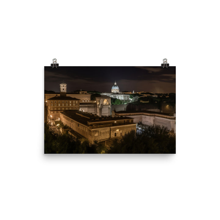 Rome by Night photo paper poster - Posterfy.AI