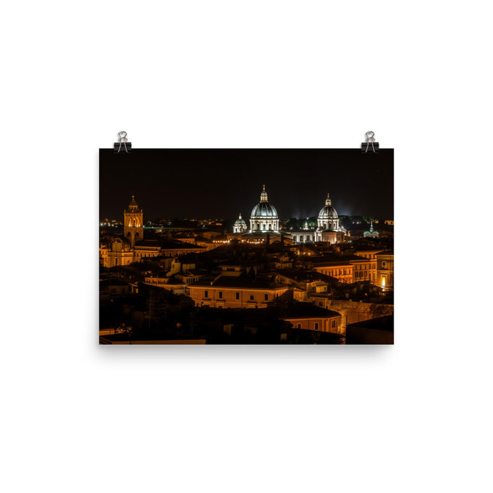 Rome at Night photo paper poster - Posterfy.AI