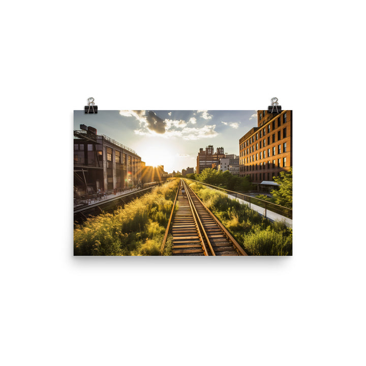 The High Line - A unique urban park in the sky photo paper poster - Posterfy.AI