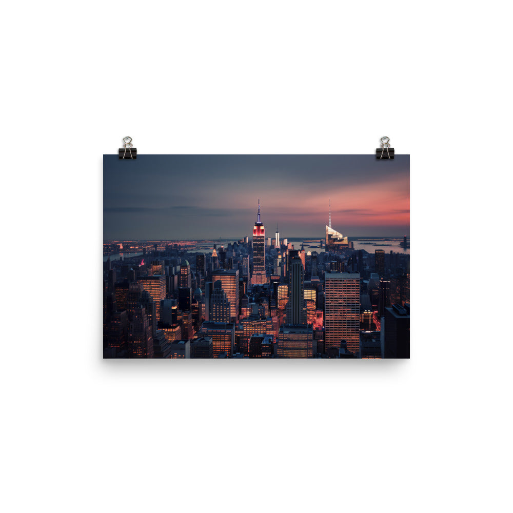New York City Skyline photo paper poster - Posterfy.AI