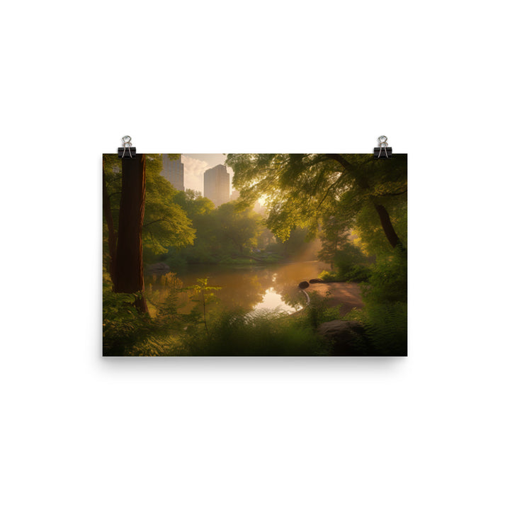 Central Park - A serene oasis in the heart of the city photo paper poster - Posterfy.AI