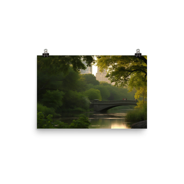 Central Park - A serene oasis in the heart of the city photo paper poster - Posterfy.AI