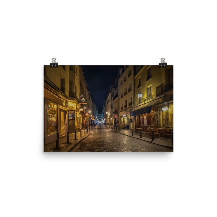 Paris by Night photo paper poster - Posterfy.AI
