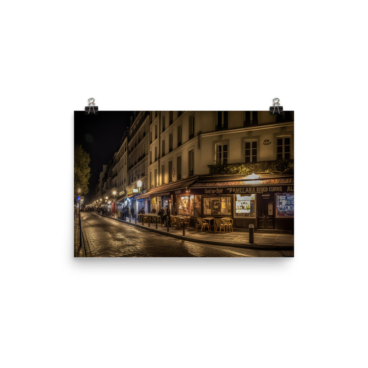 Paris by Night photo paper poster - Posterfy.AI