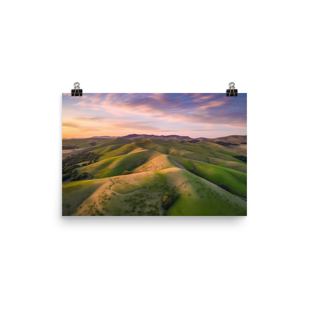 Gorgeous Rolling Hills photo paper poster - Posterfy.AI