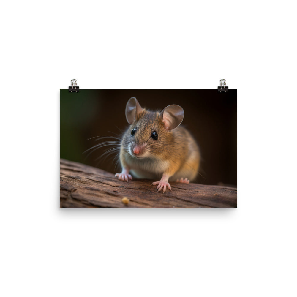 Adorable Deer Mouse Close-Up photo paper poster - Posterfy.AI