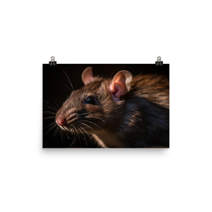 Brown Rat Portrait photo paper poster - Posterfy.AI