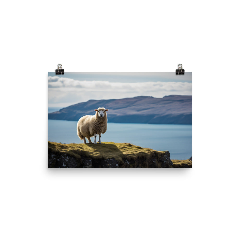 Elegant Icelandic Sheep photo paper poster - Posterfy.AI