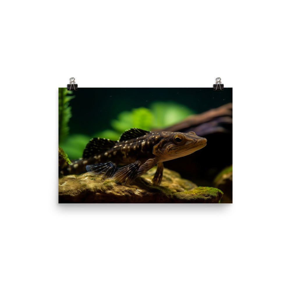 Bristlenose Pleco Cleaning Crew photo paper poster - Posterfy.AI