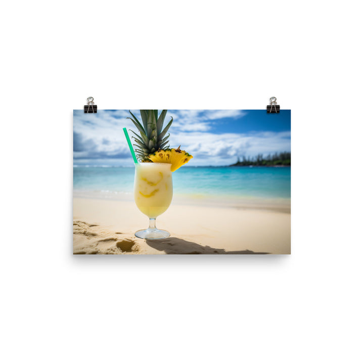 Tropical Paradise Cocktail photo paper poster - Posterfy.AI