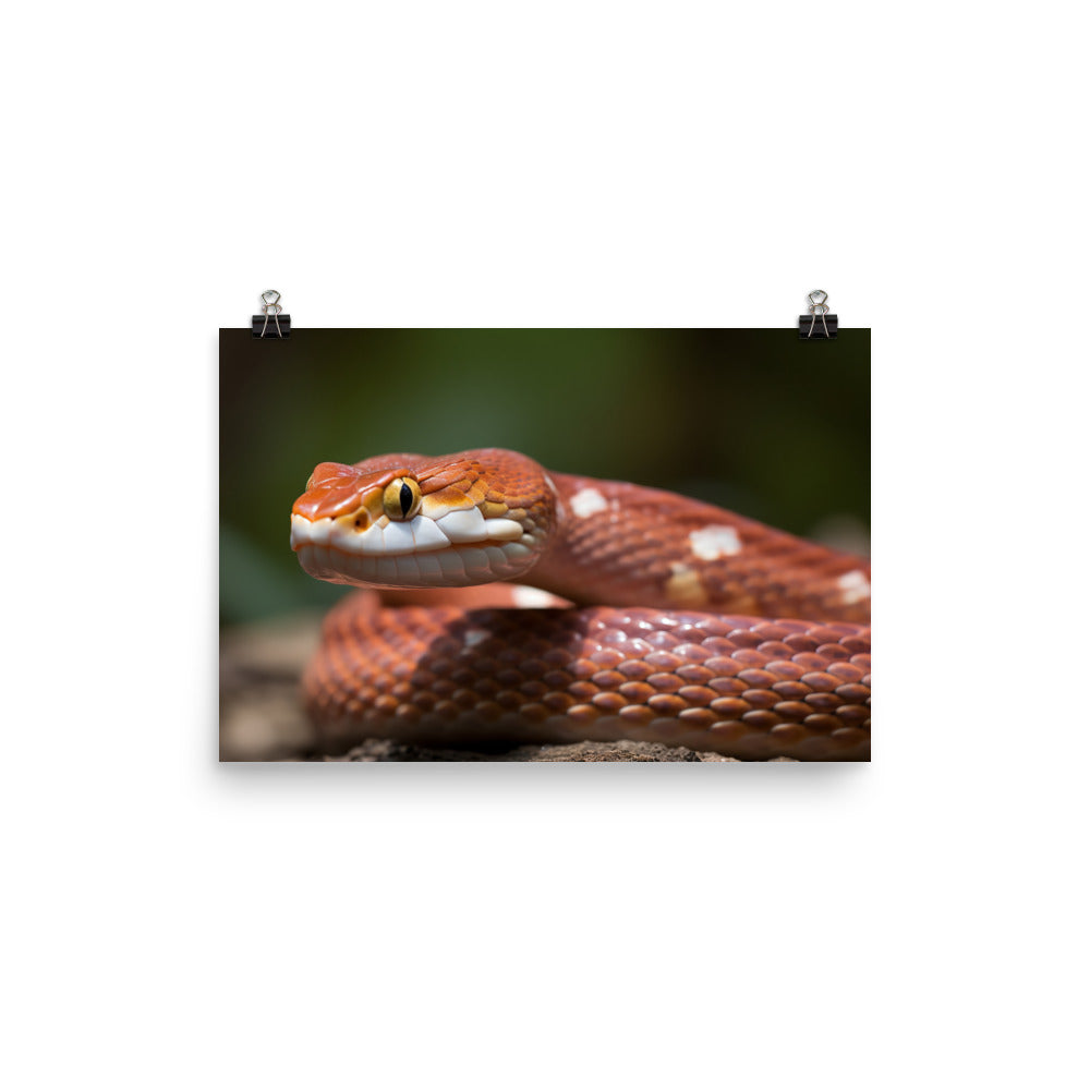 A Close-Up of a corn snake photo paper poster - Posterfy.AI