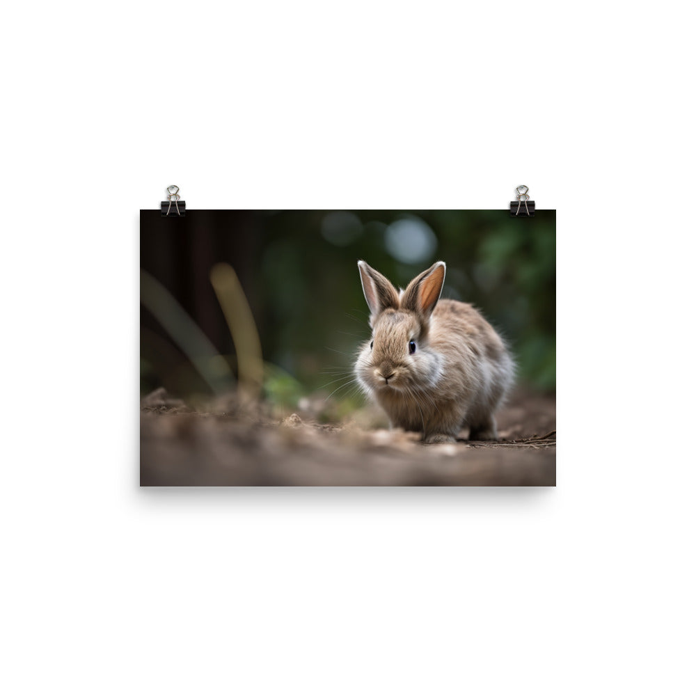 Lionhead Bunny - Curious and Playful photo paper poster - Posterfy.AI