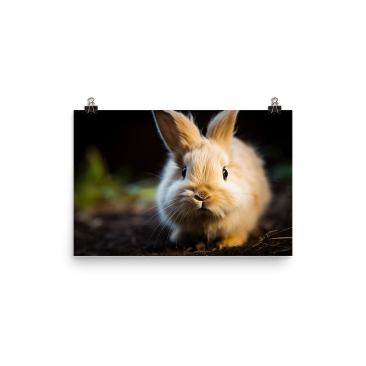 Lionhead Bunny - Curious and Playful photo paper poster - Posterfy.AI