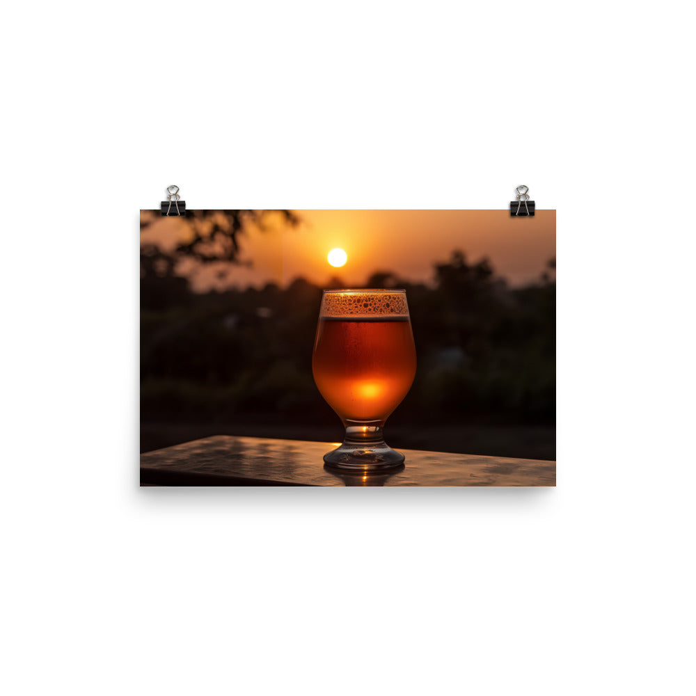 Sunset Sips photo paper poster - Posterfy.AI