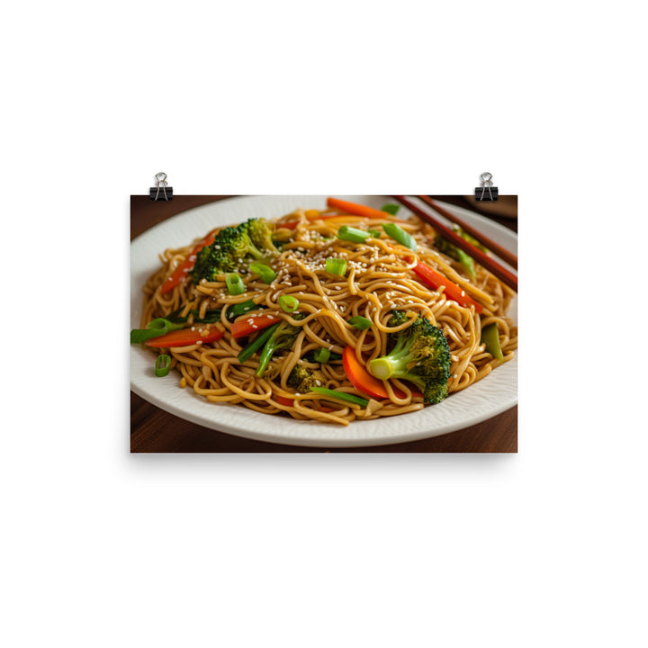 Vegetarian Lo Mein 撈麵 photo paper poster - Posterfy.AI