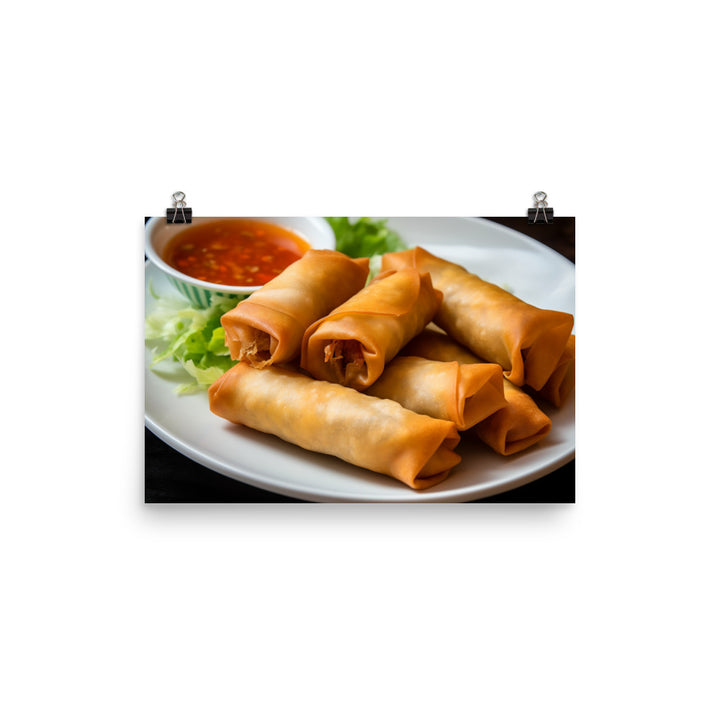 Homemade Spring Rolls 春卷 photo paper poster - Posterfy.AI