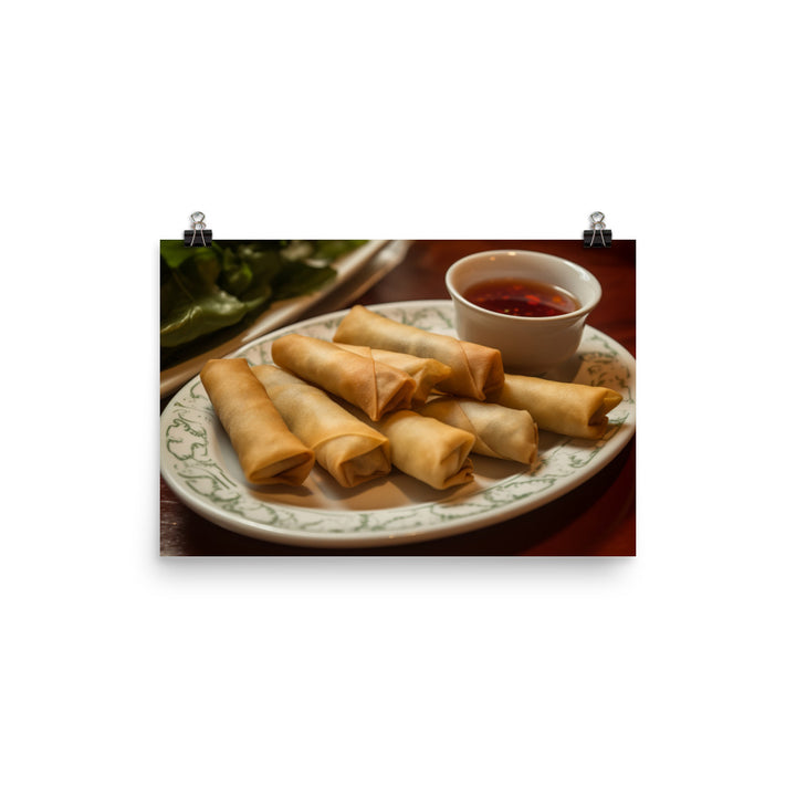 Cantonese Spring Rolls 春卷 photo paper poster - Posterfy.AI